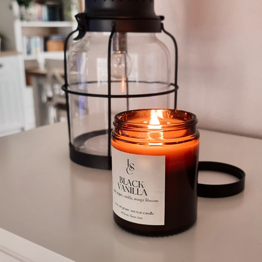 Big Flame Candle - Black vanilla