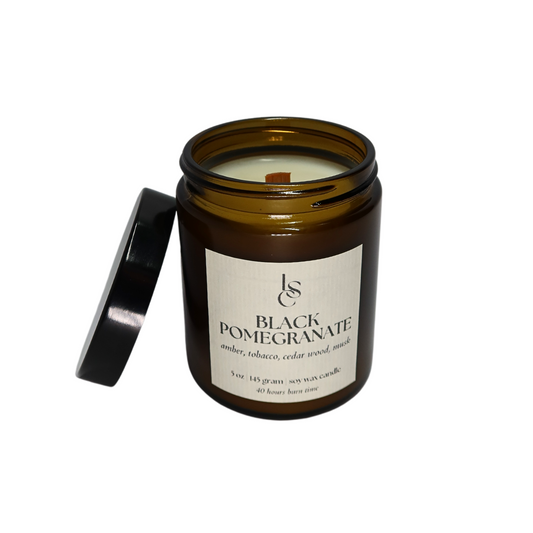 Big Flame Candle - Black pomegranate