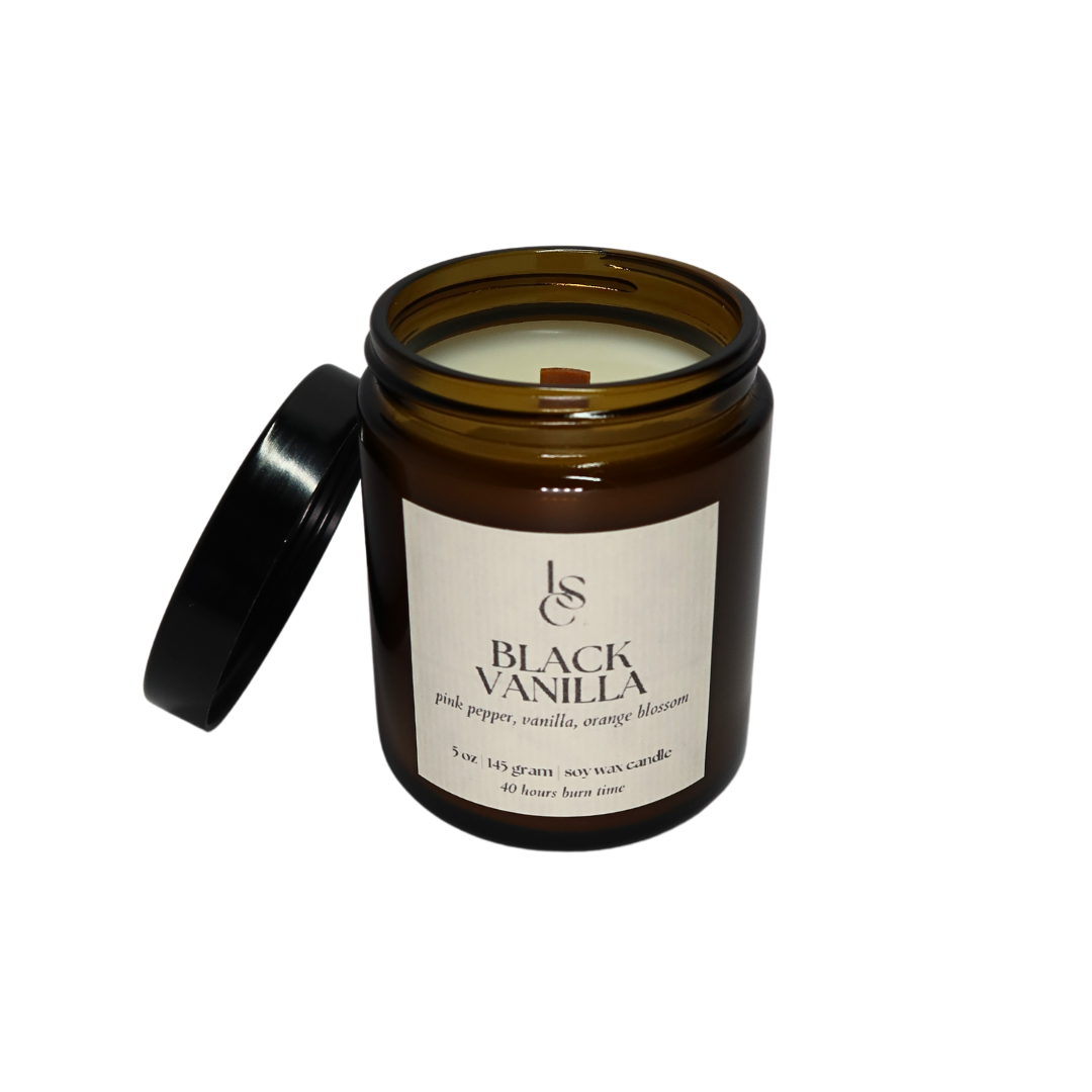 Big Flame Candle - Black vanilla